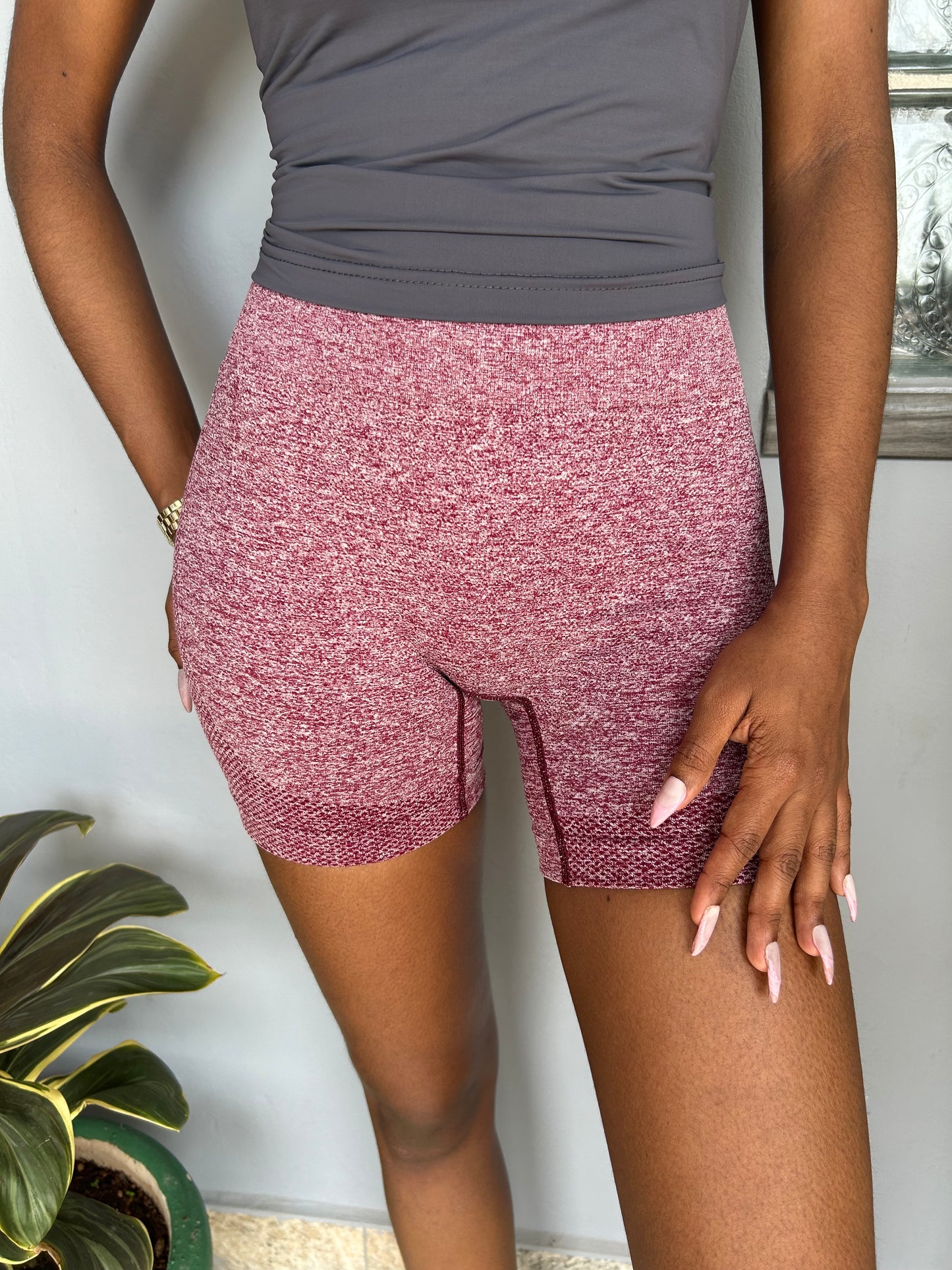 Pantalones cortos de gimnasio de cintura alta