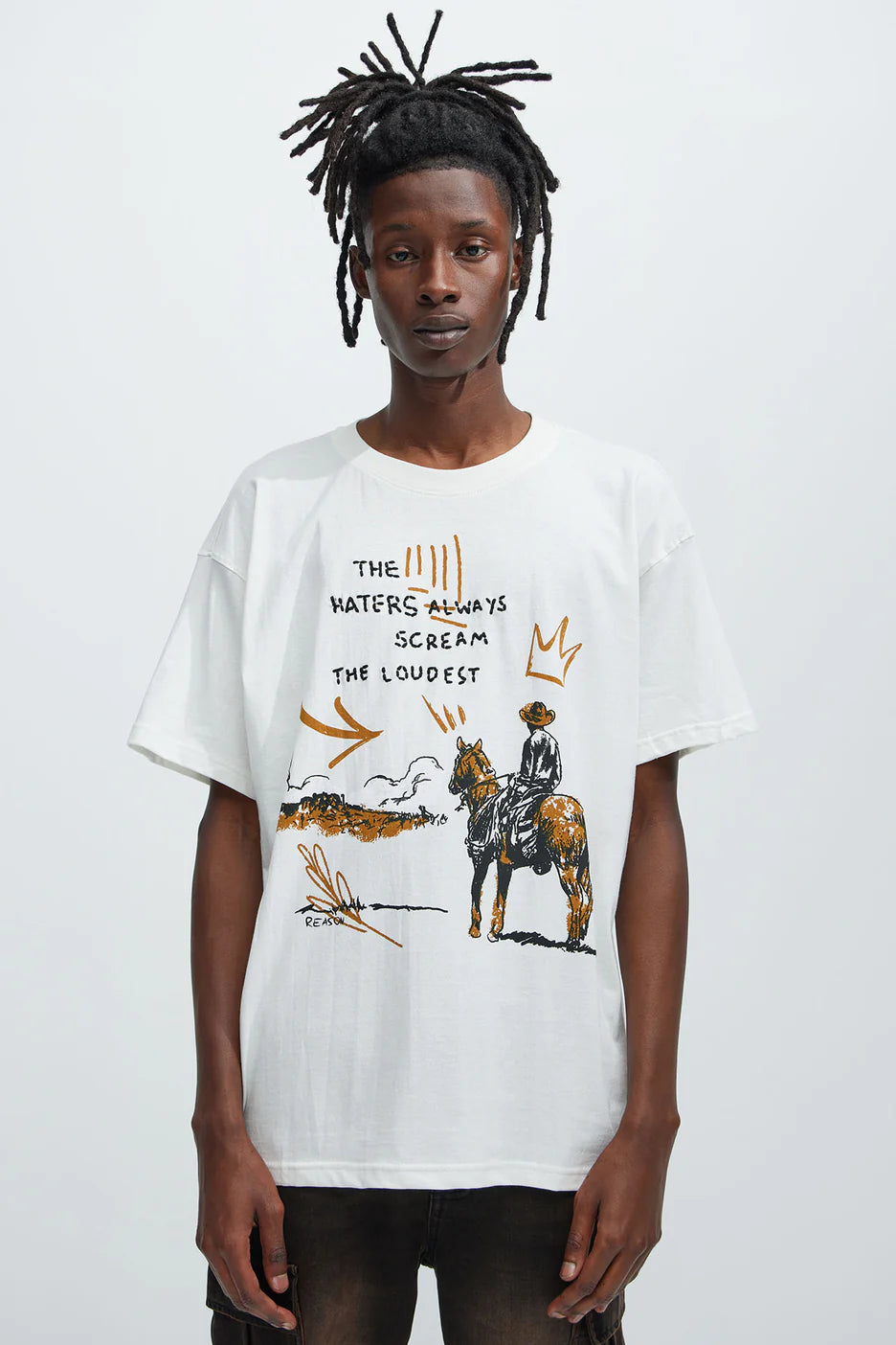Camiseta vaquera de manga corta de gran tamaño