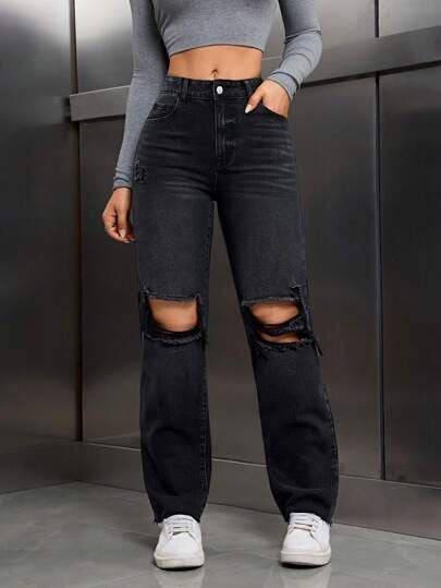 Ripped Denim Jeans