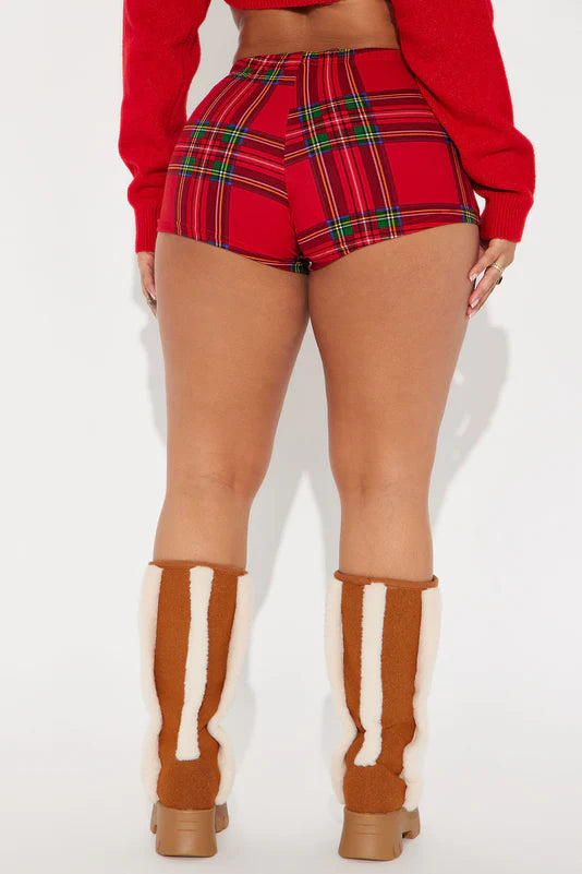Plaid PJ Christmas Shorts