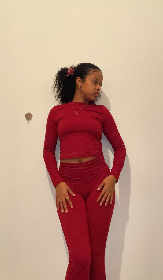 Long Sleeve Top & Bell Bottoms Two Piece Set