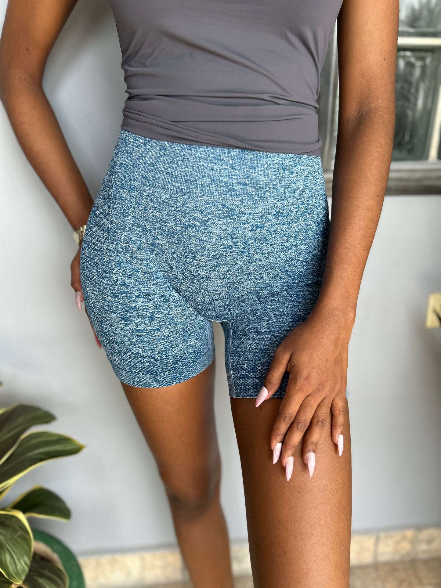 Pantalones cortos de gimnasio de cintura alta