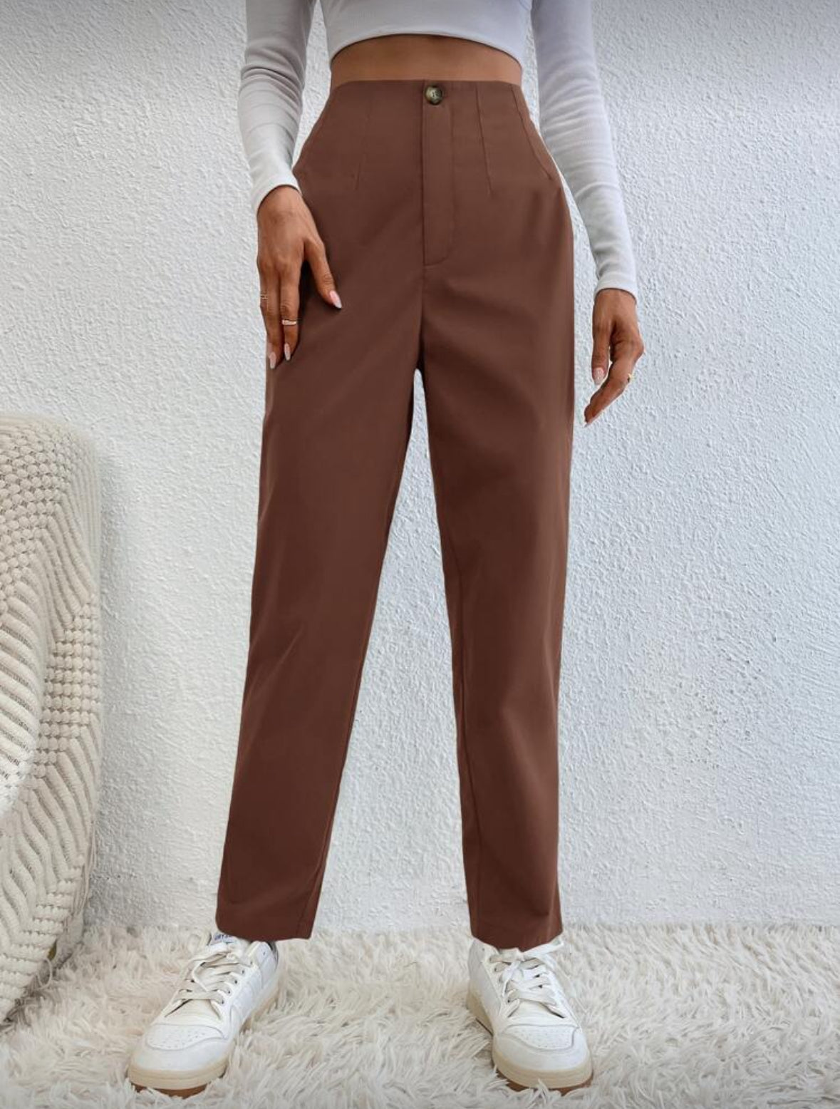 High Waist Plicated Pants