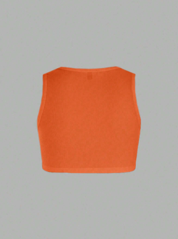Camiseta sin mangas con parte delantera torcida
