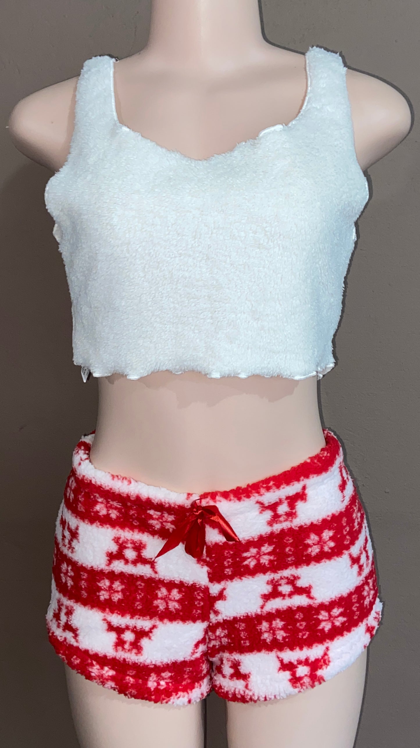 Lettuce Trim Flannel Tank Top