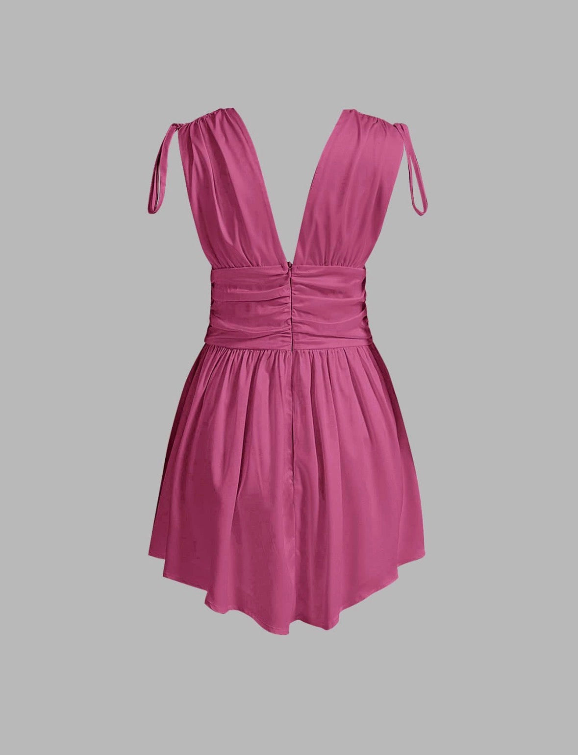 V-Neck Satin Dress