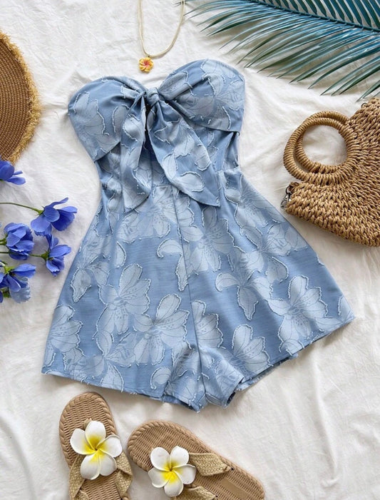 Aqua Twist Front Romper
