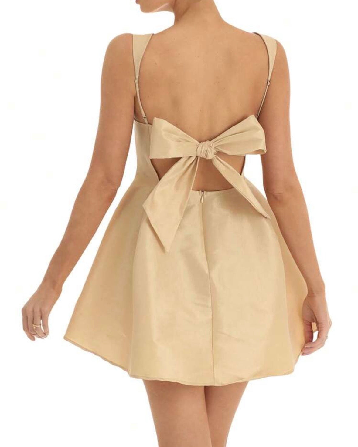 Square Neck Satin Dress