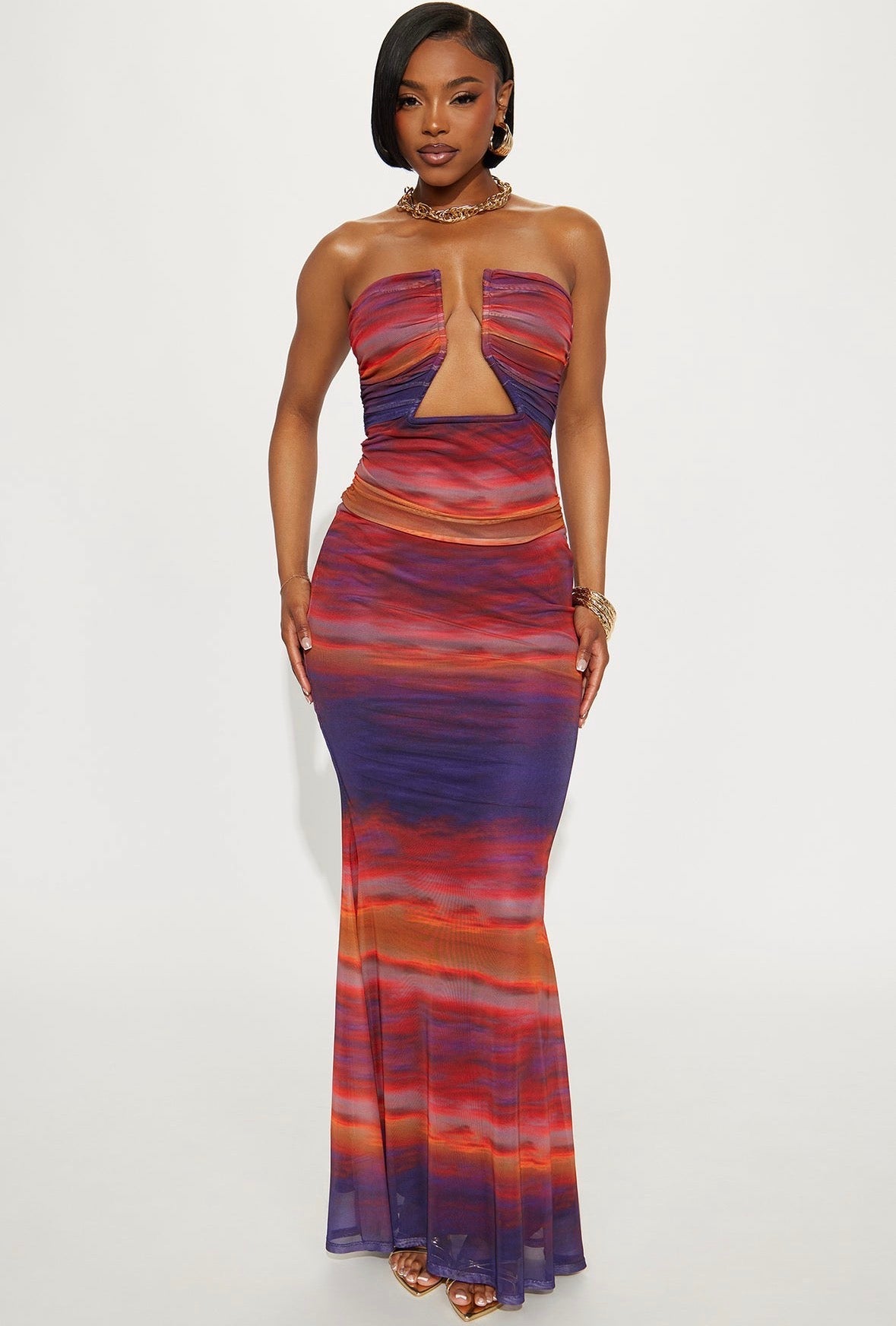 Horizon Mesh Maxi Dress
