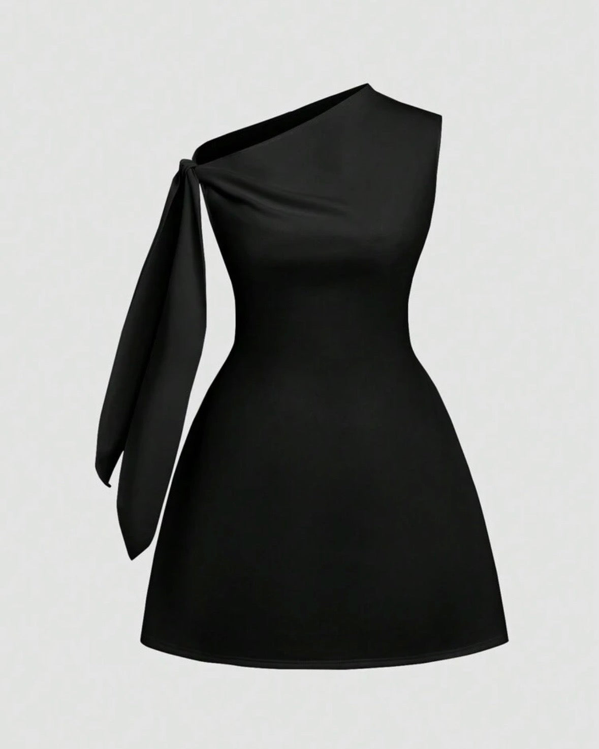 Tie Shoulder Asymmetrical Dress