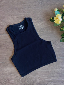 Seamless Rib-knit Sports Tank Top