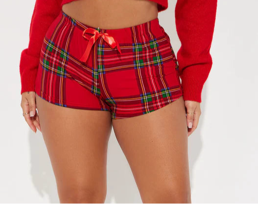 Plaid PJ Christmas Shorts