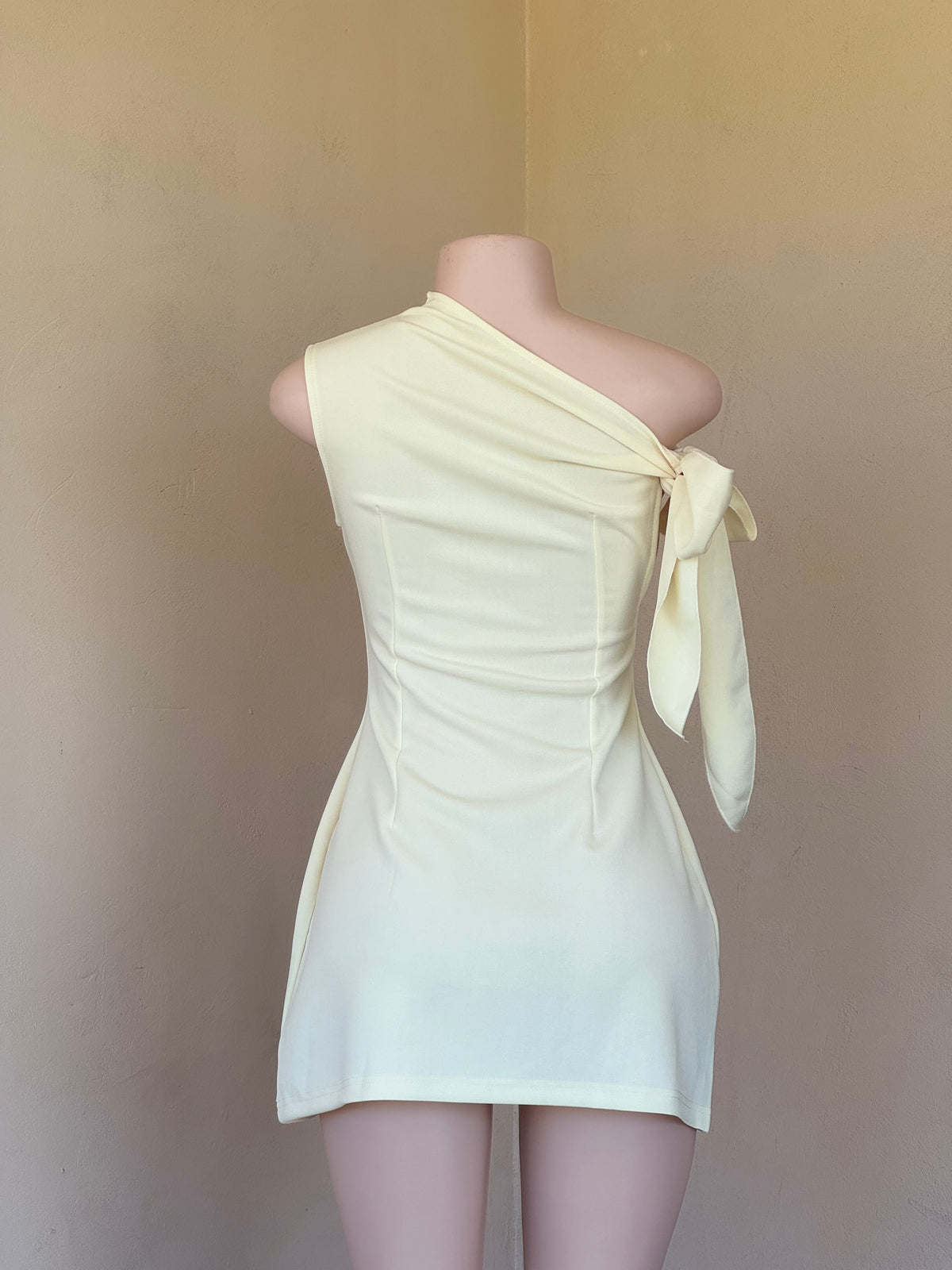 Tie Shoulder Asymmetrical Dress