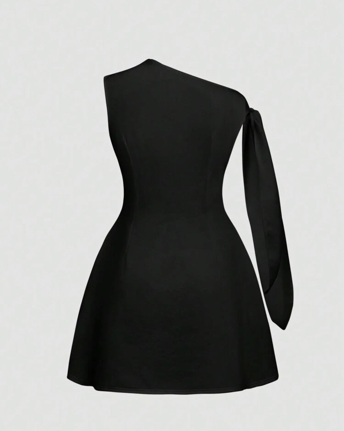 Tie Shoulder Asymmetrical Dress