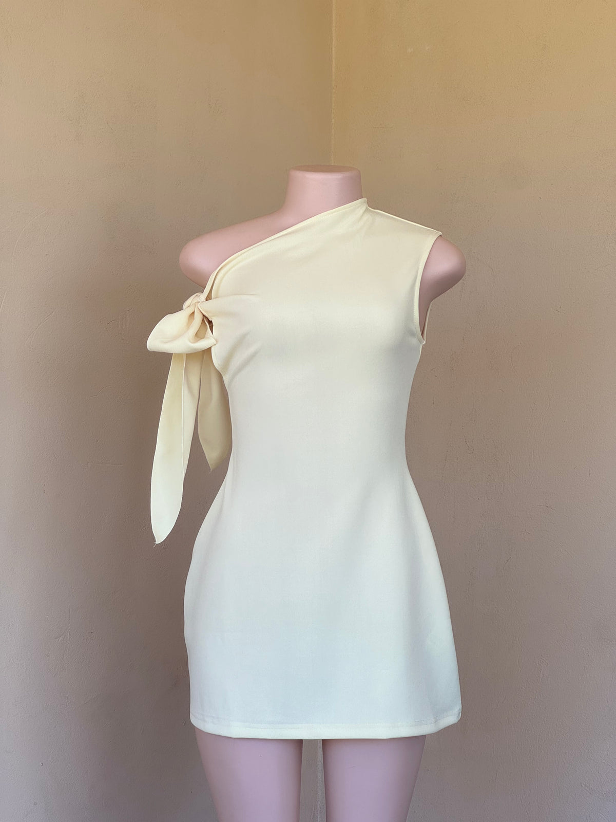 Tie Shoulder Asymmetrical Dress