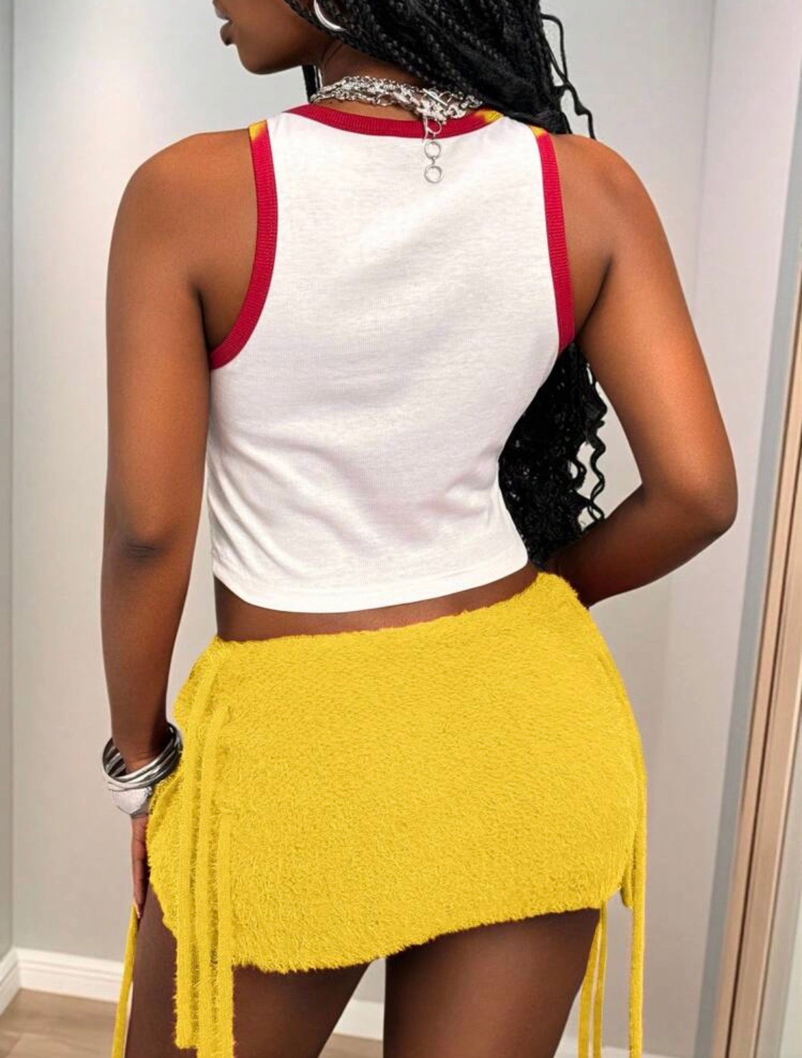 Crochet Fringe Mini Skirt