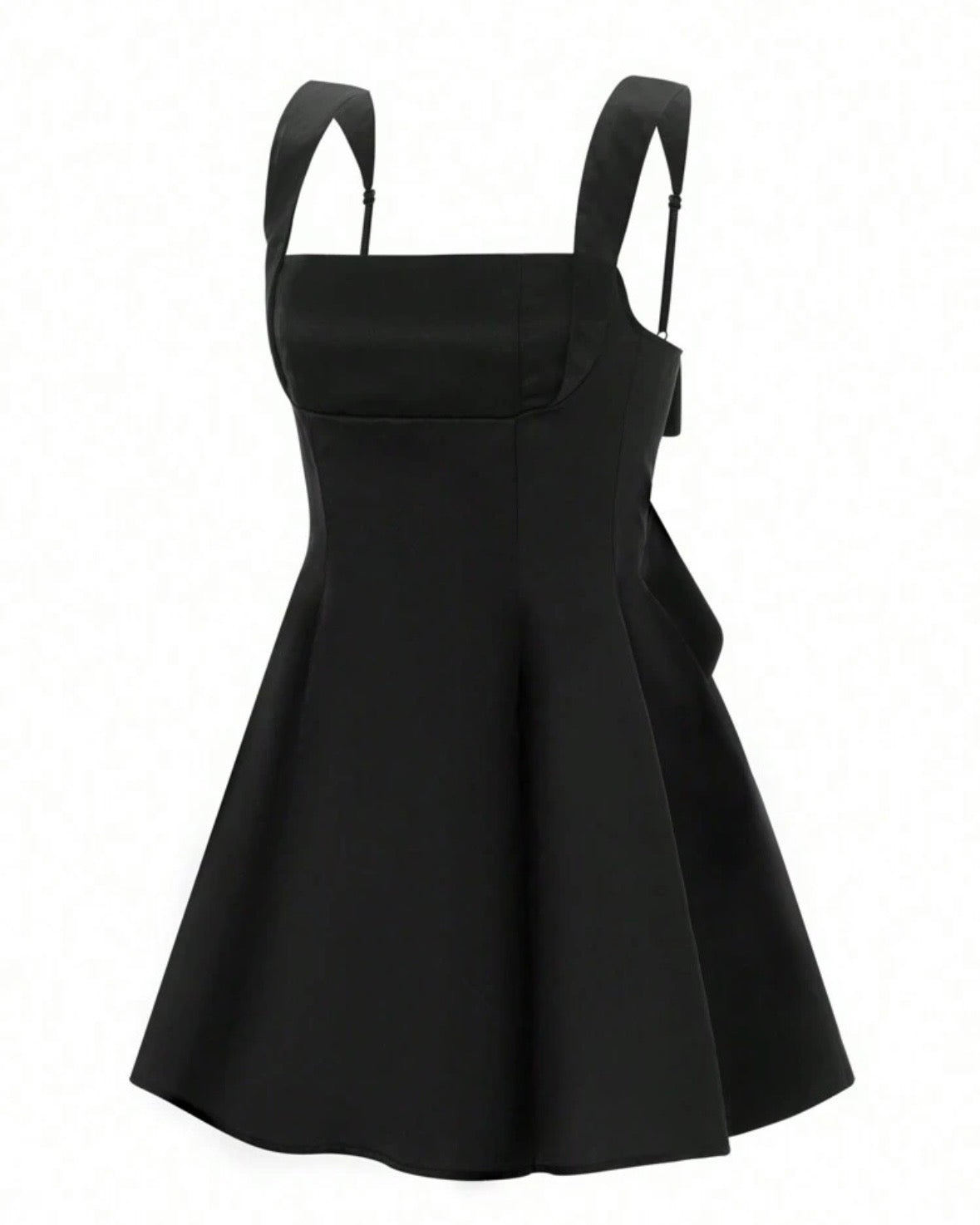 Square Neck Satin Dress