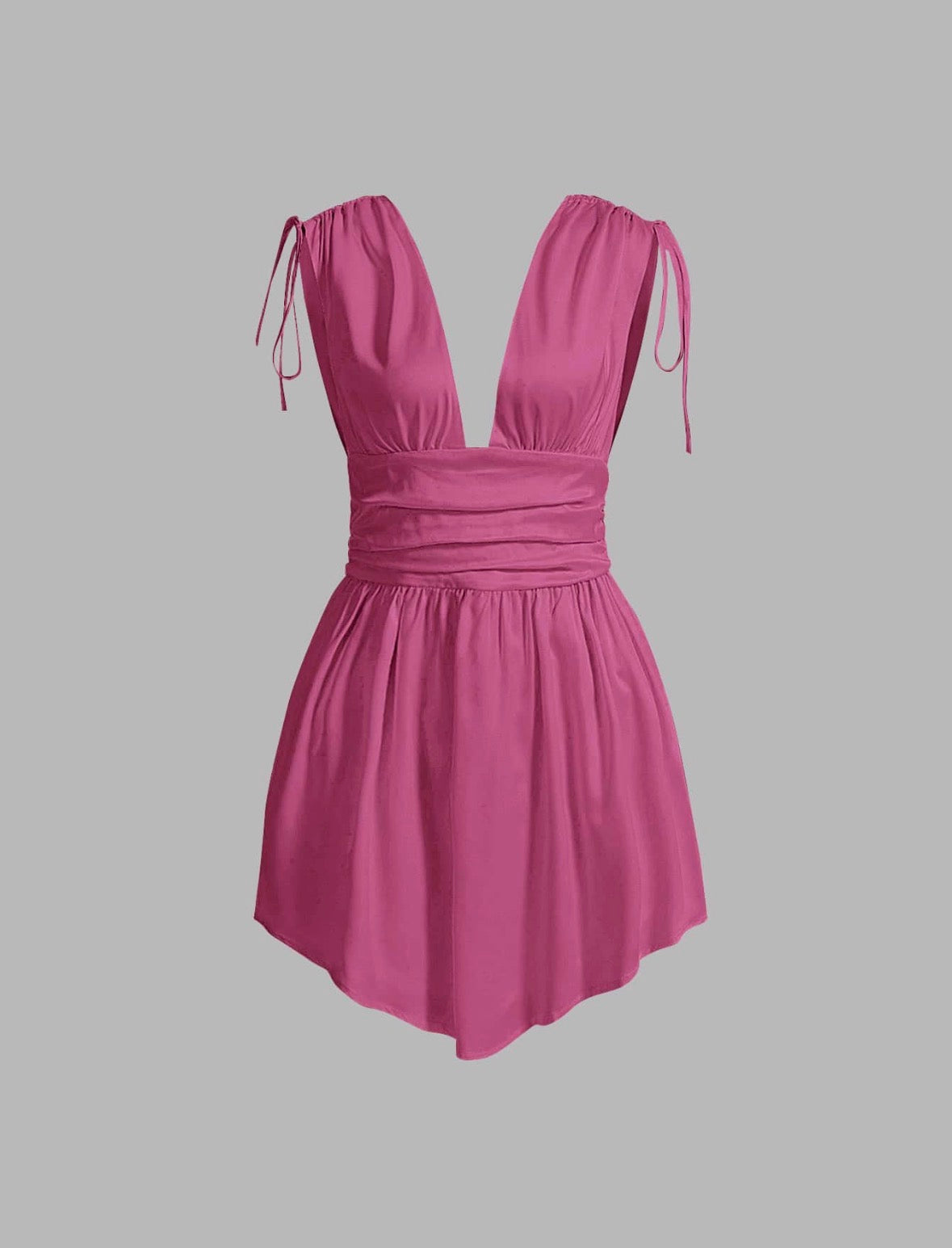 V-Neck Satin Dress