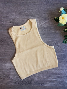 Seamless Rib-knit Sports Tank Top