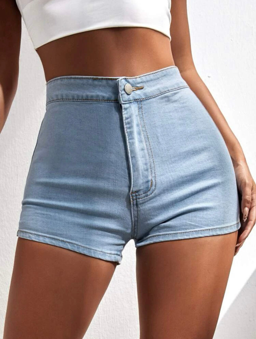 High Waist Denim Shorts