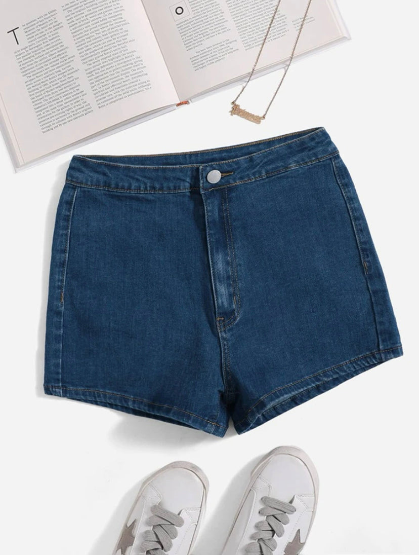 High Waist Denim Shorts