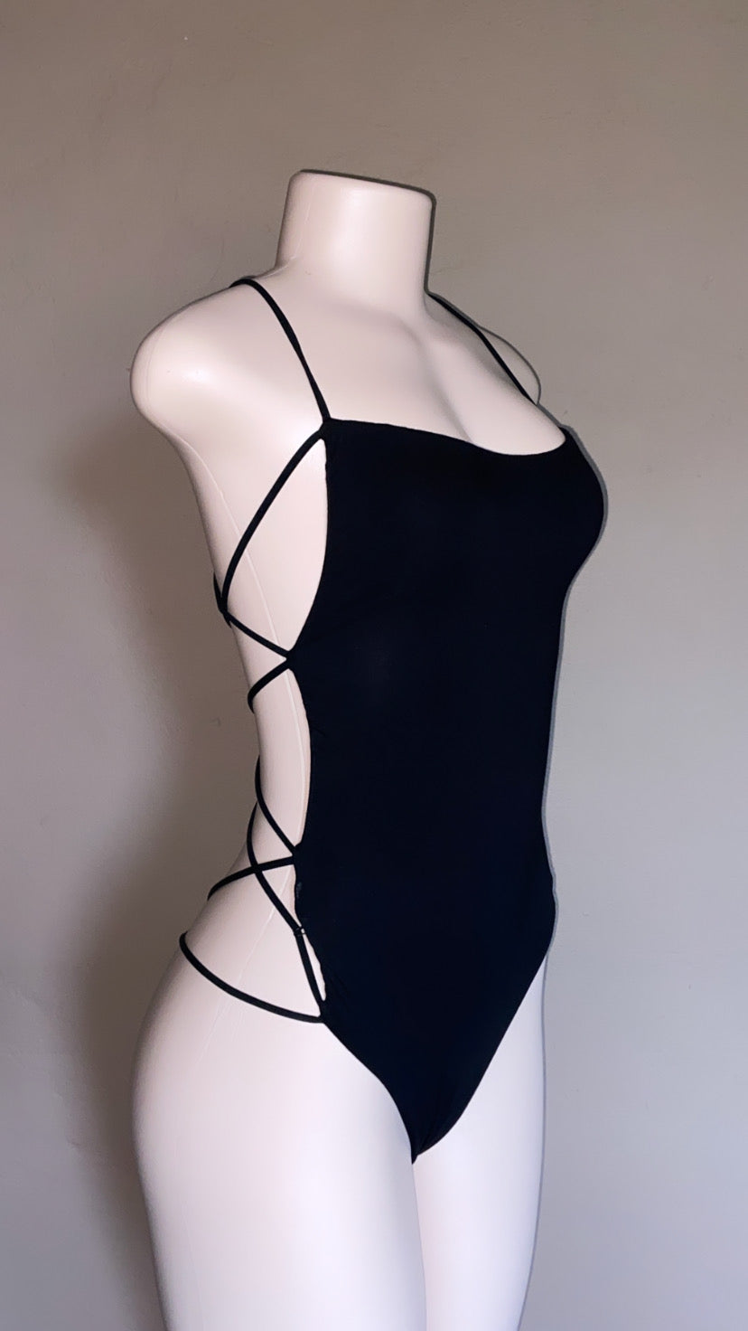 Strappy Open-Back Bodysuit